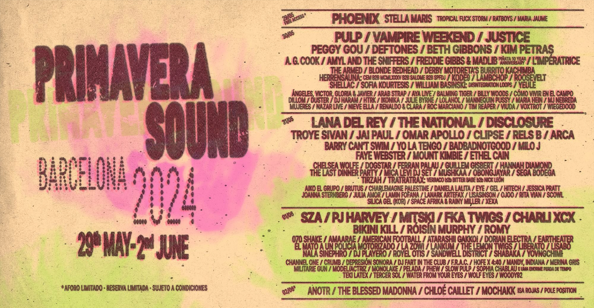 Cartel Primavera Sound 2024